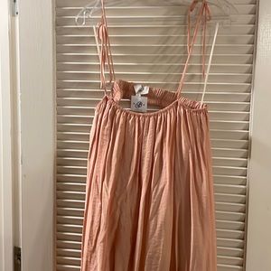 Beautiful maxi dress. Beautiful peach/pink color. NWT. Sz. L
